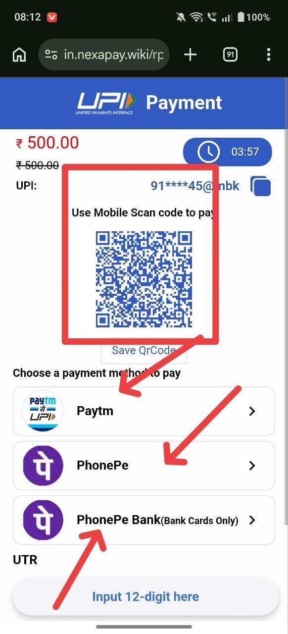 UPI Payment QR Code